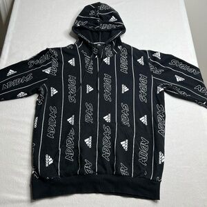 Adidas‎ Women's Sz M Badge of Sport All Over Printed Hoodie Sweatshirt